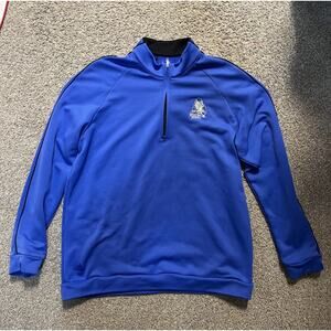 Adidas Climawarm Quarter Zip Pullover Men’s L Blue Hunting Hawks
